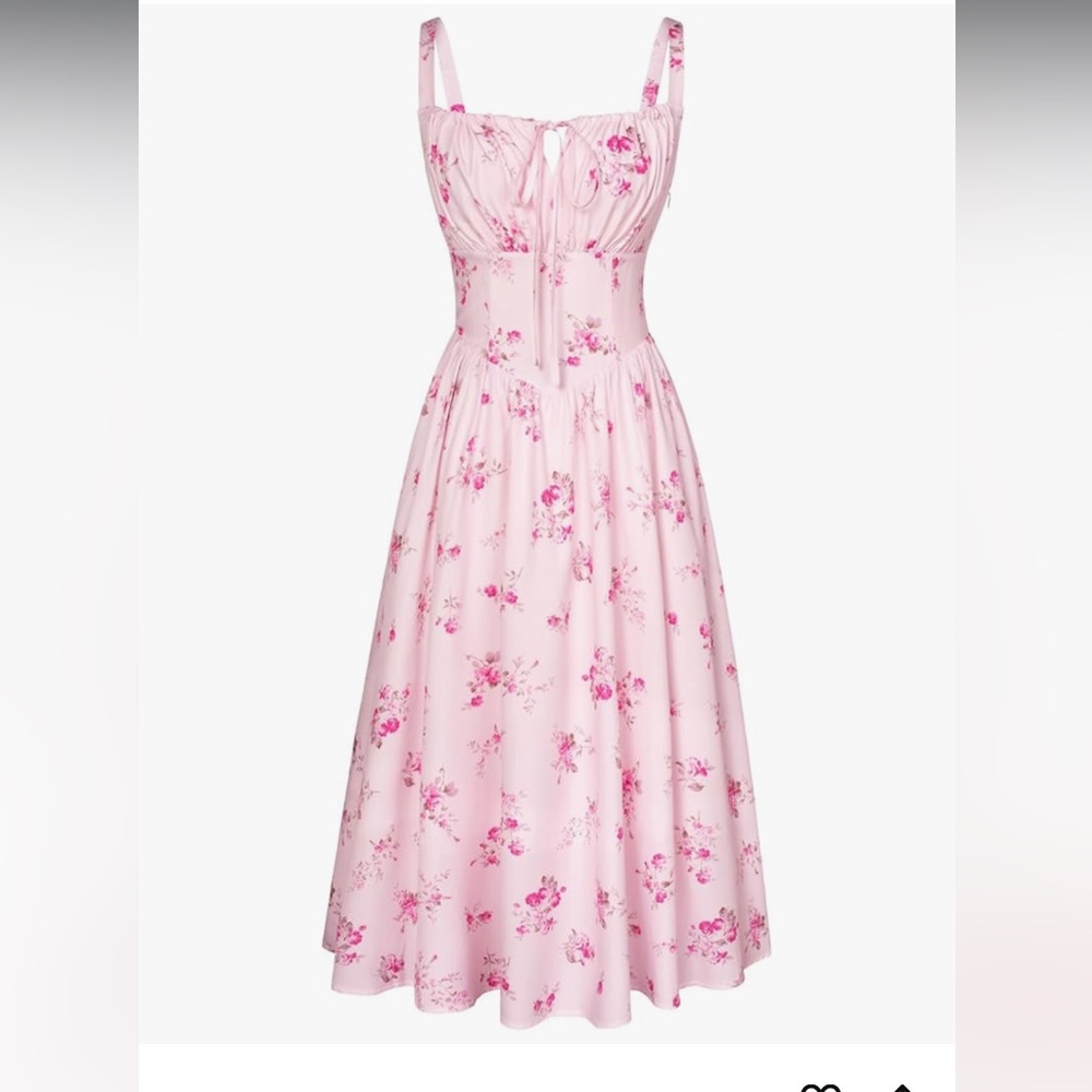 Floral Pink Midi Dress